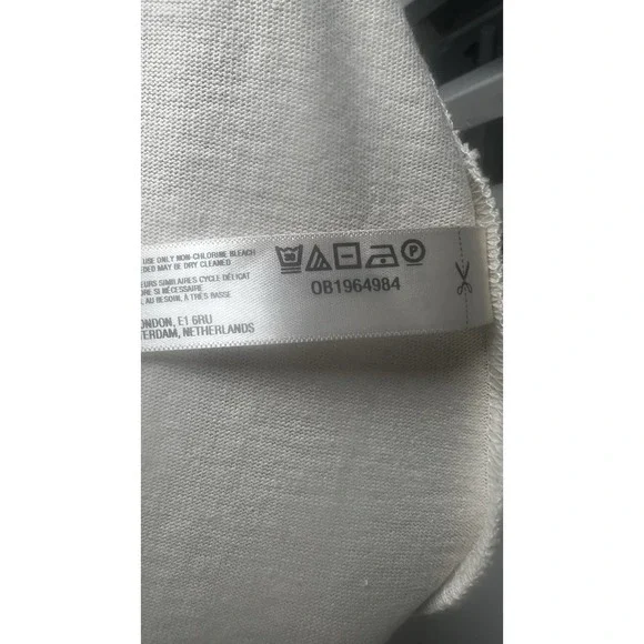 Free People Beach Size M Wide Leg Cream Paloma Slouchy Raw Hem Relax Pants - Picture 11 of 13